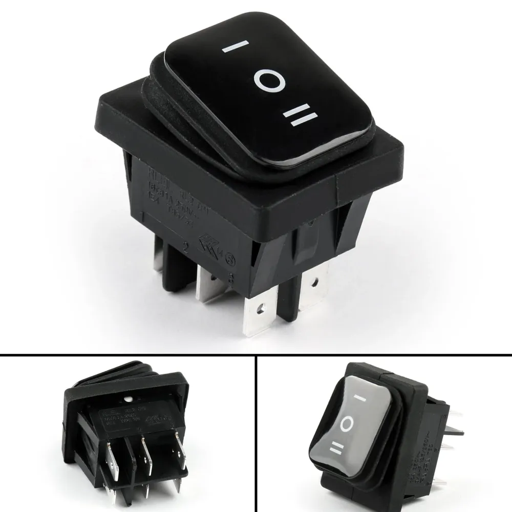 1st Rleil RL2-203 Vattentät IP65-bilrockbrytare 6PIN ON-ON-ON 125/250VAC
