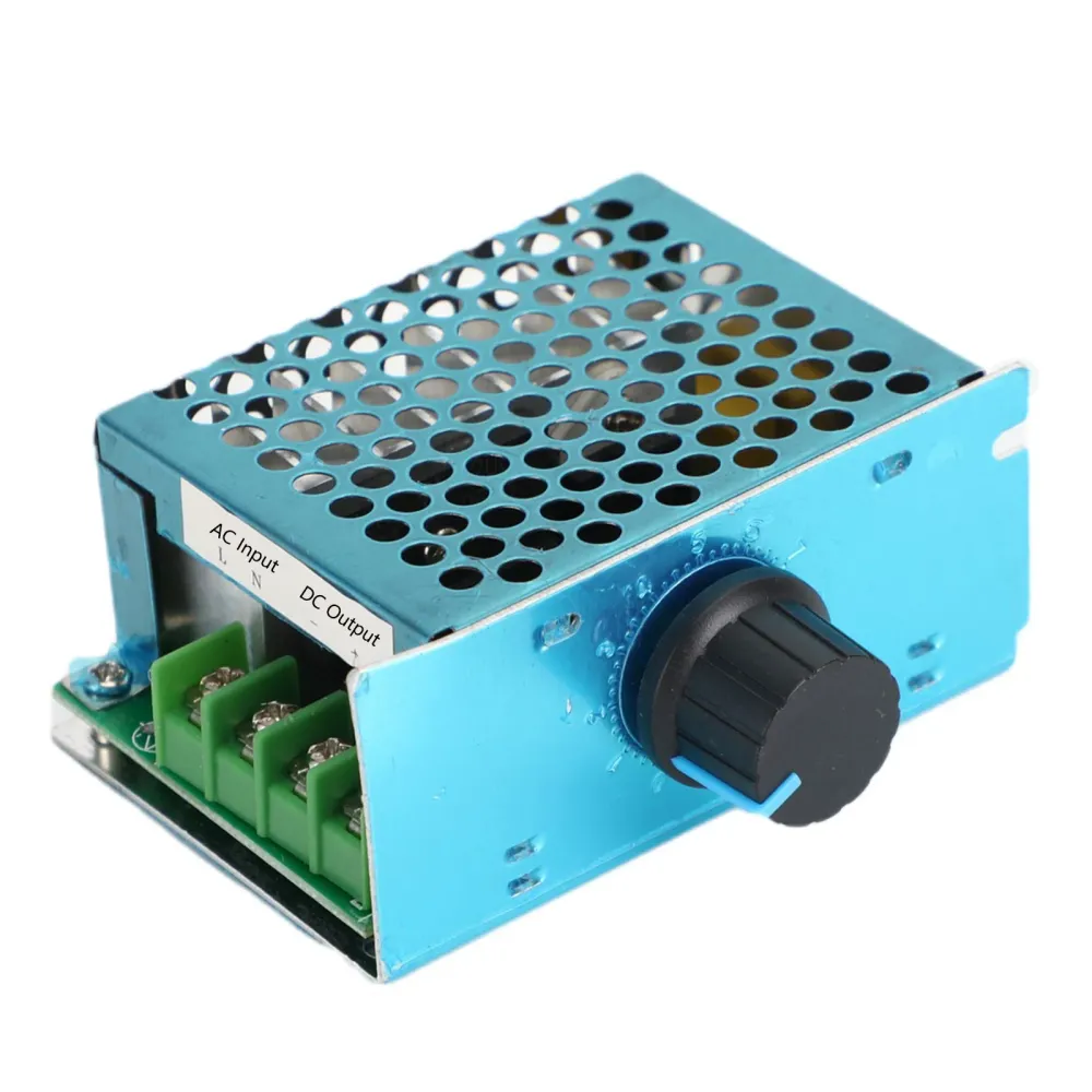 AC 220V Ingångsknapp 20A PWM DC 220V Motorhastighetsregulator Regulator Switch