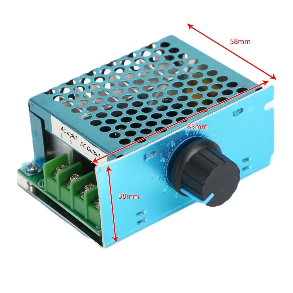 AC 220V Ingångsknapp 20A PWM DC 220V Motorhastighetsregulator Regulator Switch