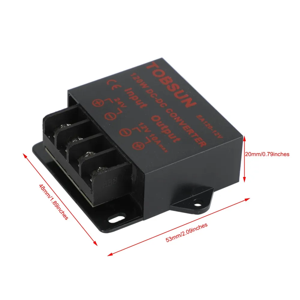 DC 24V Stig ner till DC 12V 10A 120W spänningsregulator Reducer Power Converter
