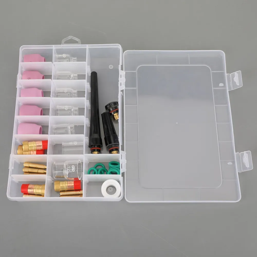40st TIG Svetsfackla Stubby Gas Lens Glass Cup Kit för WP-17/18/26