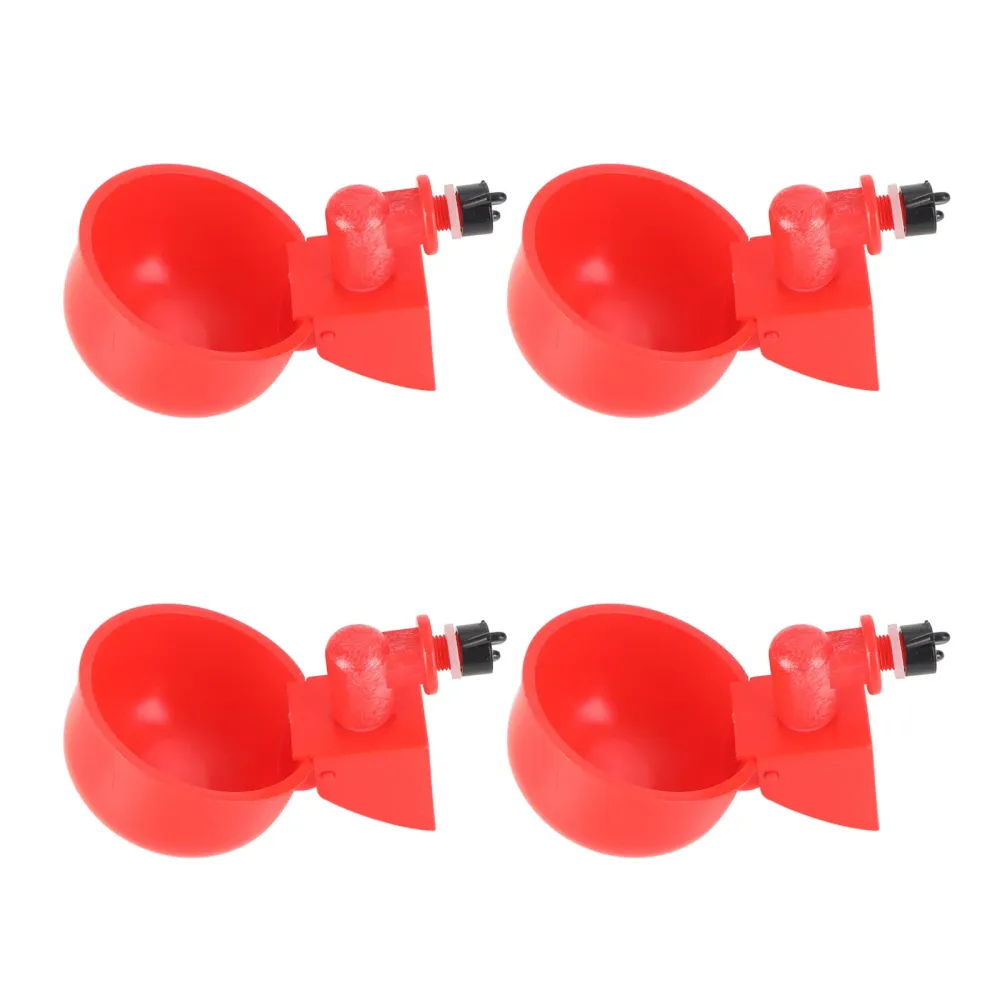 4st Automatic Waterer fjäderfä Drinking Bowl Chicken Feeder Cup för kyckling