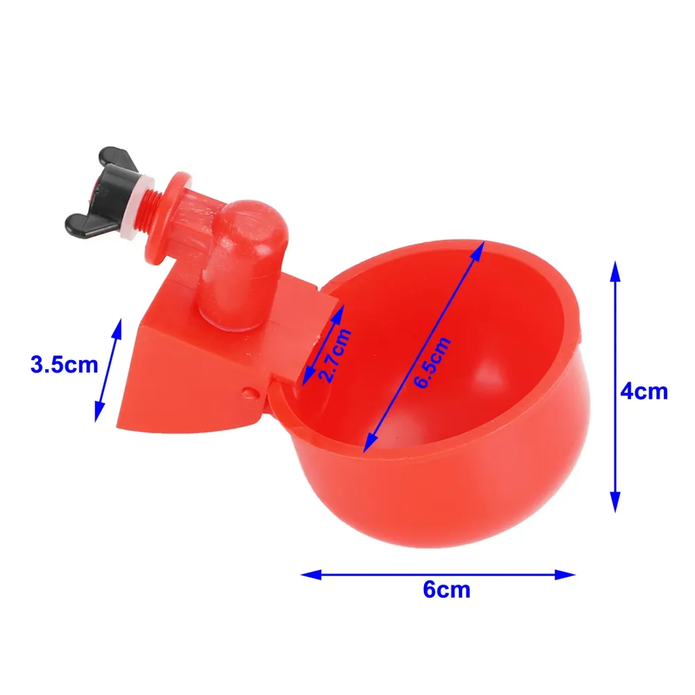 4st Automatic Waterer fjäderfä Drinking Bowl Chicken Feeder Cup för kyckling