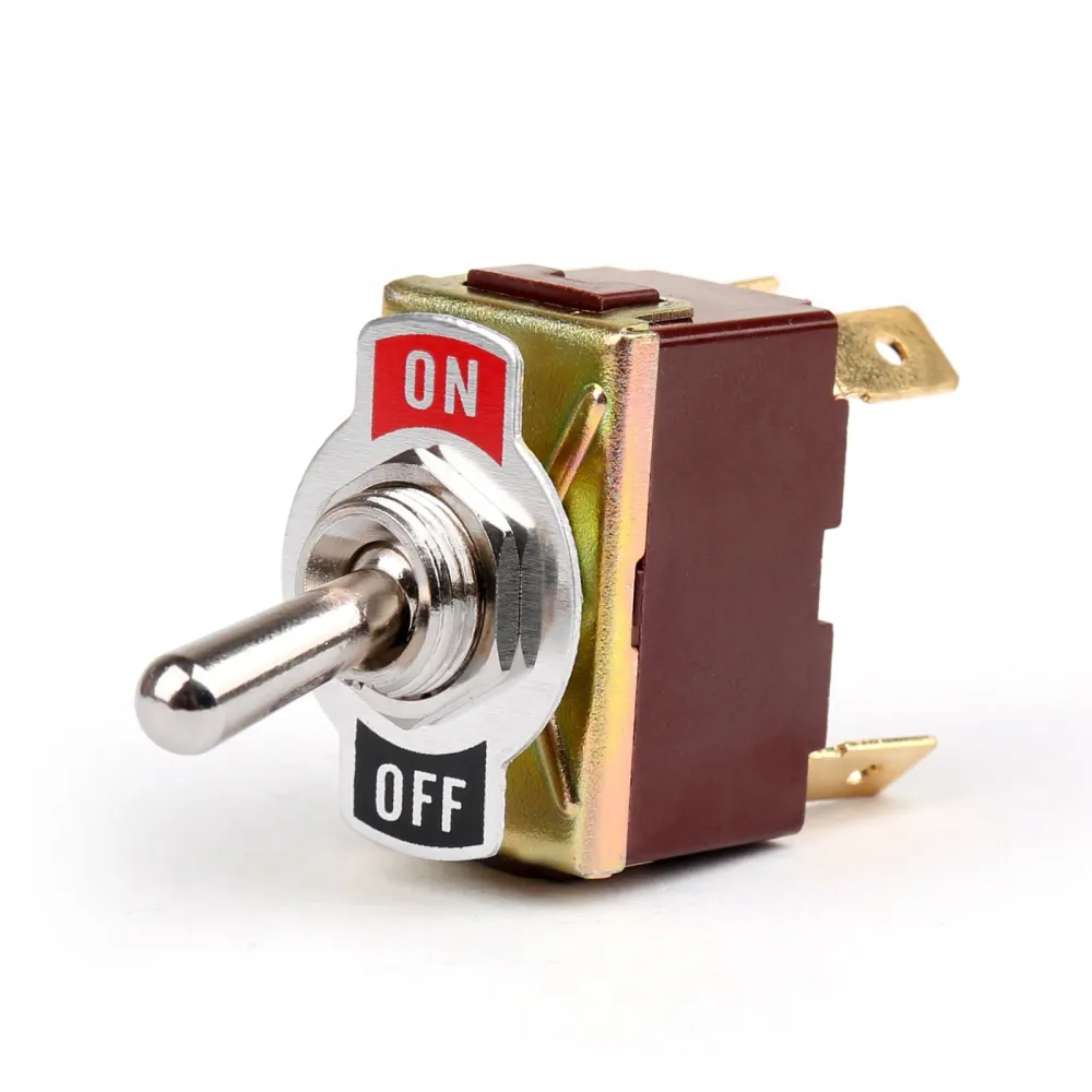 4st 2 Terminal 4Pin On-Off 15A 250V TOGGLE Switch Boot DPST Industrial Grade