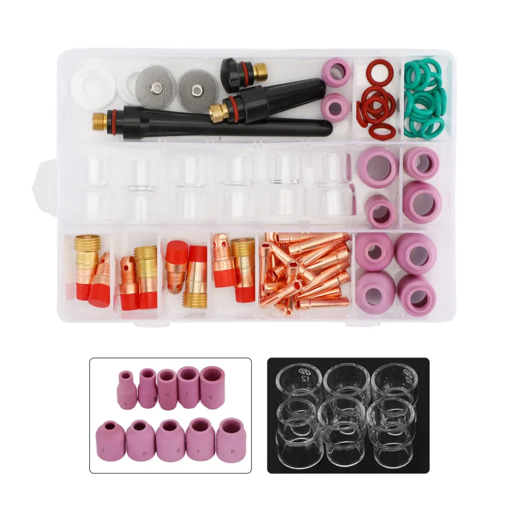 71st Tig Welding Torch Stubby Gas Lens #12 Glass Cup Kit för WP-17/18/26