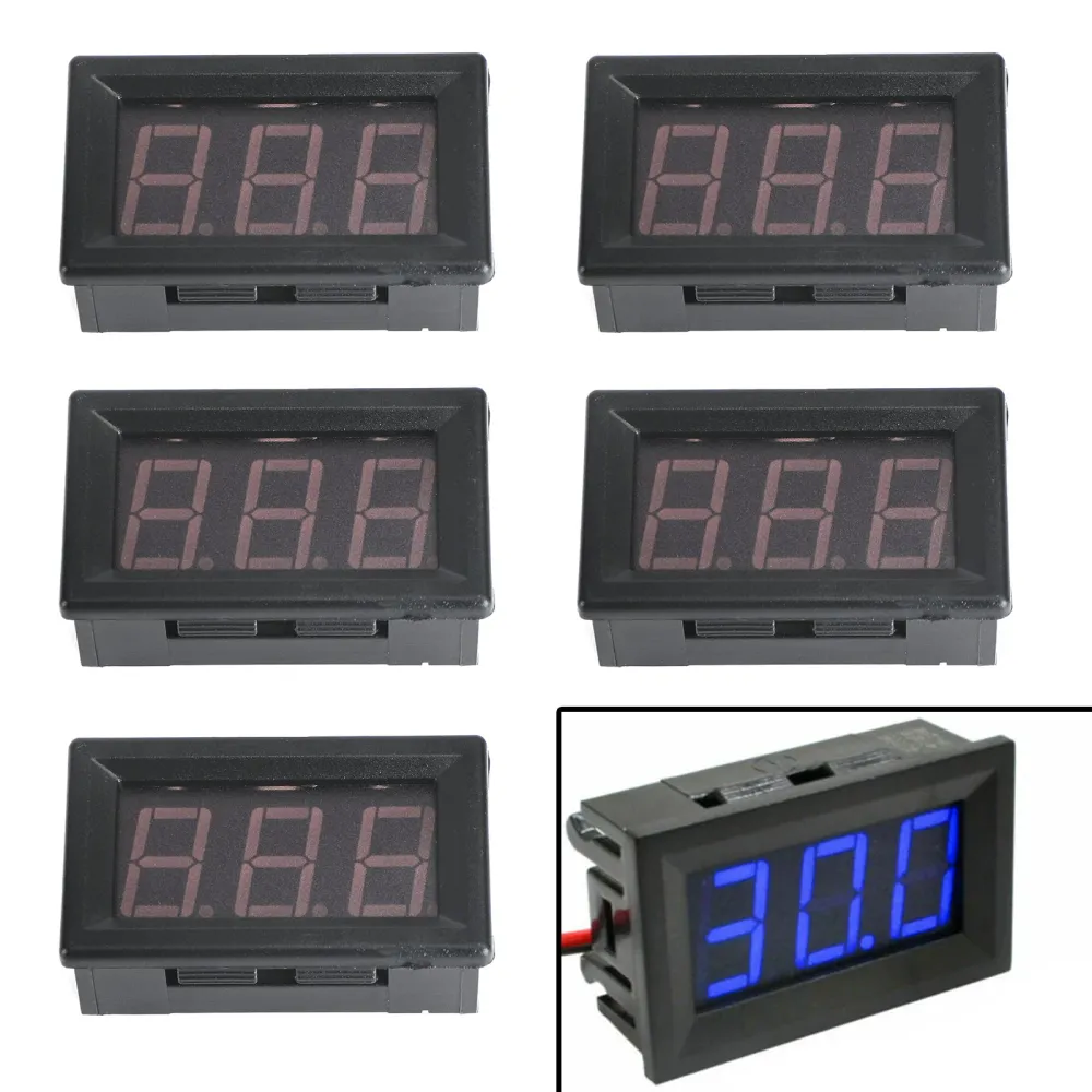 5 st DC5-120V 0.56" 2-tråds LED digital displaypanel voltmeter volttestare