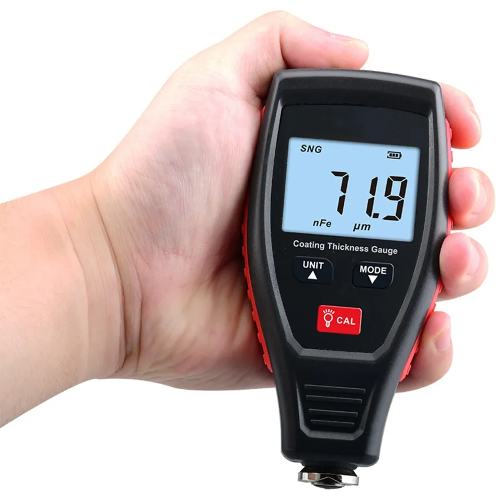 Digital bilfärgbeläggning tjocklek Tester Djupmätare Mätning 0-1800um