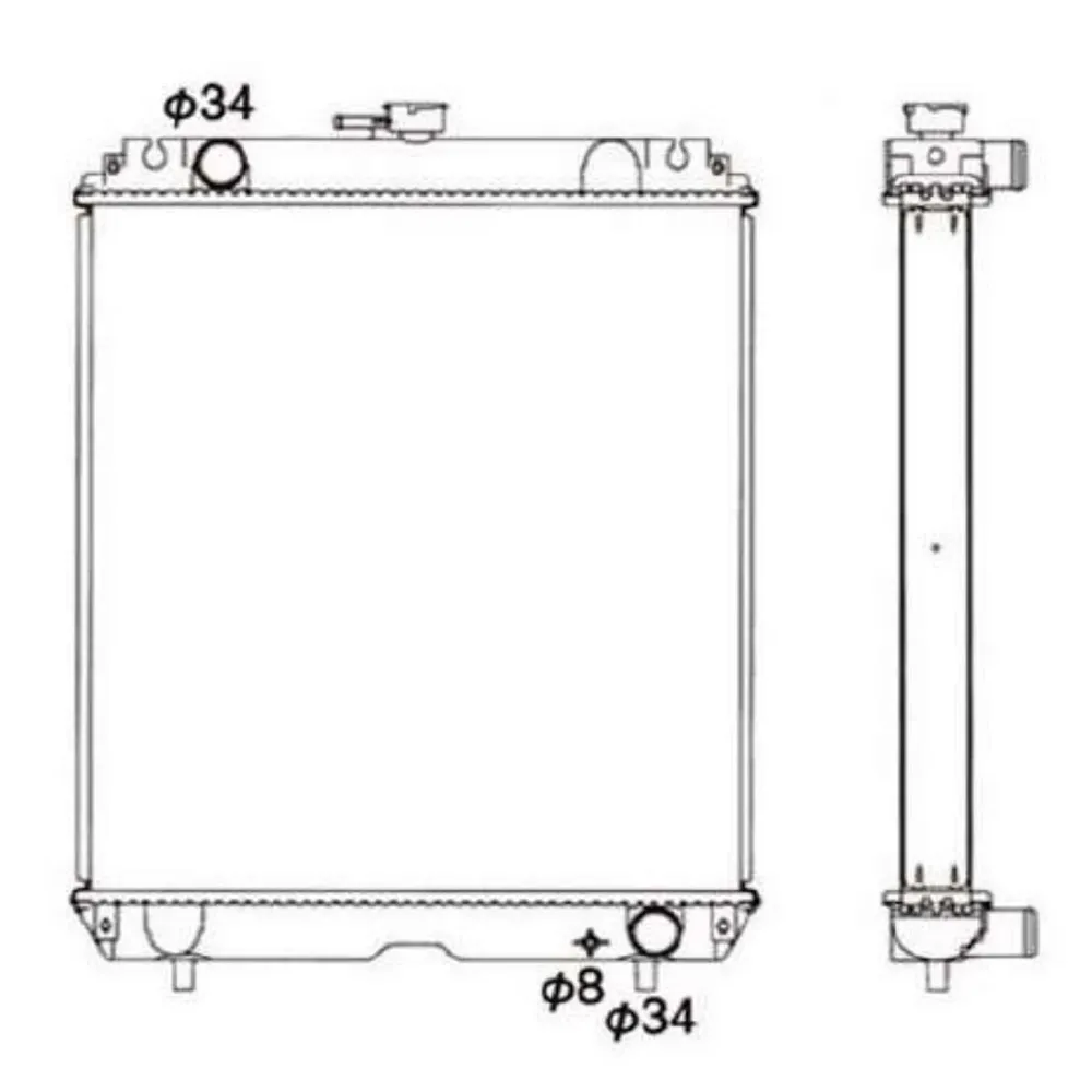 Kubota KX121-3S KX161-3 U50-3 U45-3ST U45-3 Grävmaskin Radiator RD411-42300
