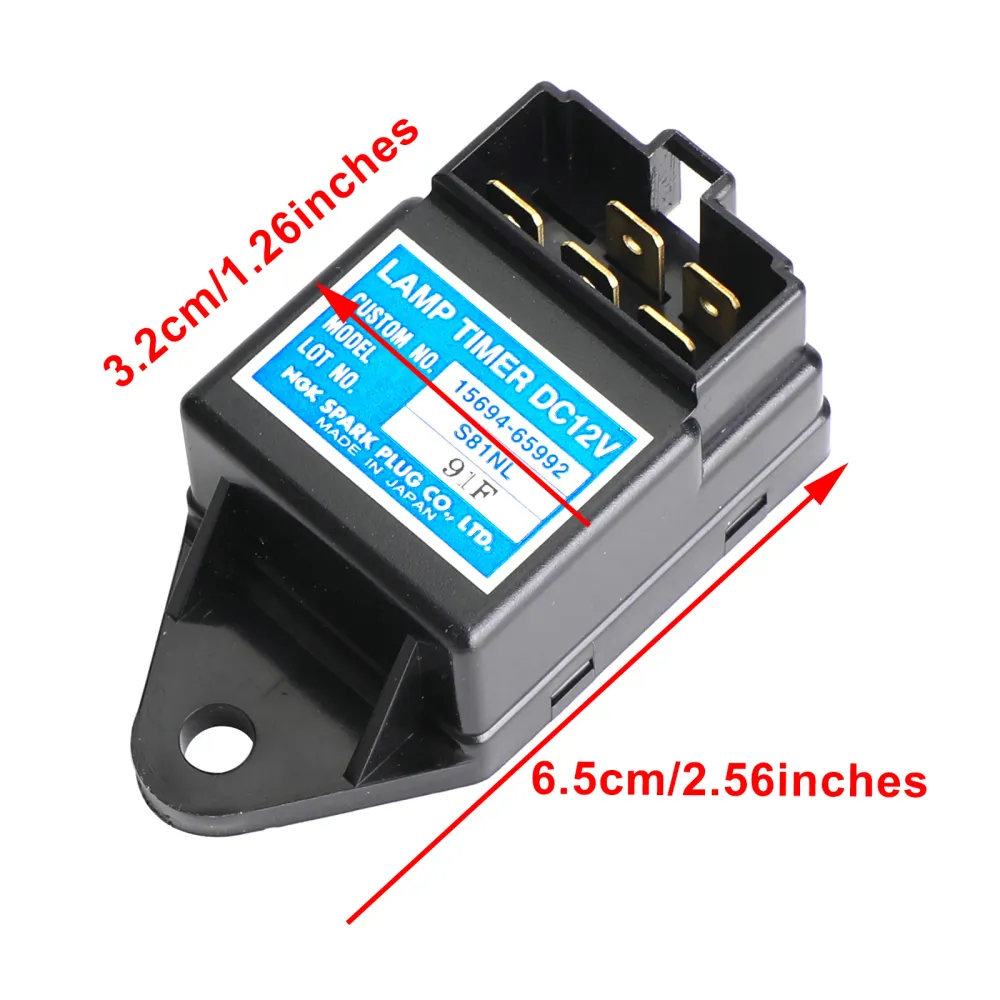 Lamptimer DC12V Tidsrelä för Kubota 15694-65992 S81NL Timer Glow Lamp