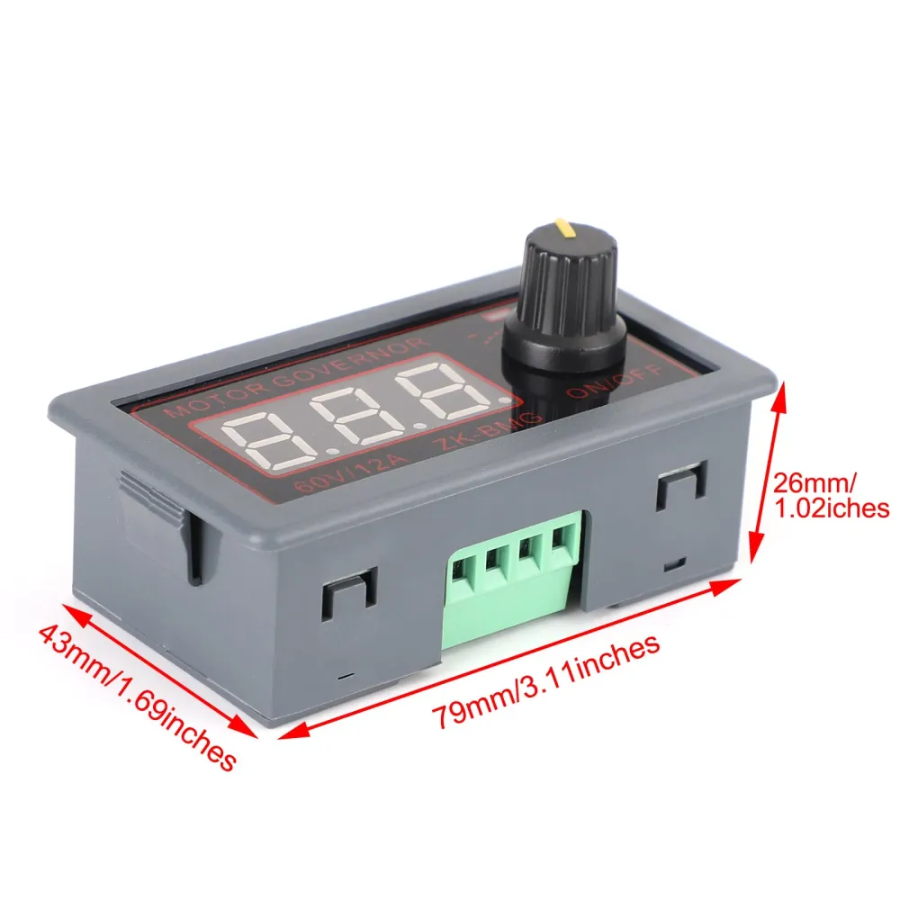Motorhastighetskontroller PWM DC 12V 24V 60V 500W Justerbar hastighetsregulator