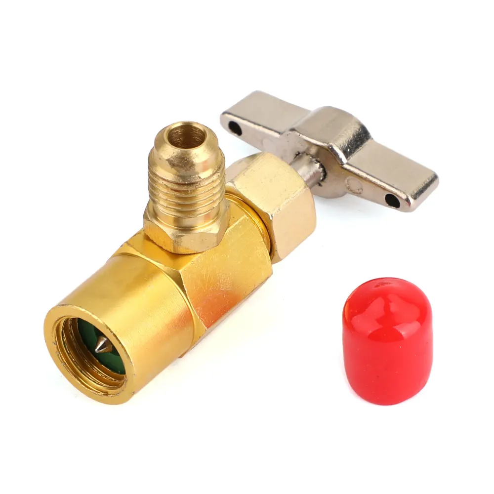 R134A Kylmedels AC Can Bottle Tap 1/2Acme Thread Eloy Adapter Opener Valve