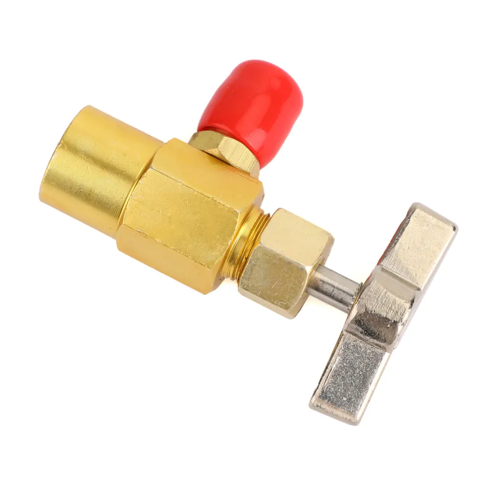 R134A Kylmedels AC Can Bottle Tap 1/2Acme Thread Eloy Adapter Opener Valve