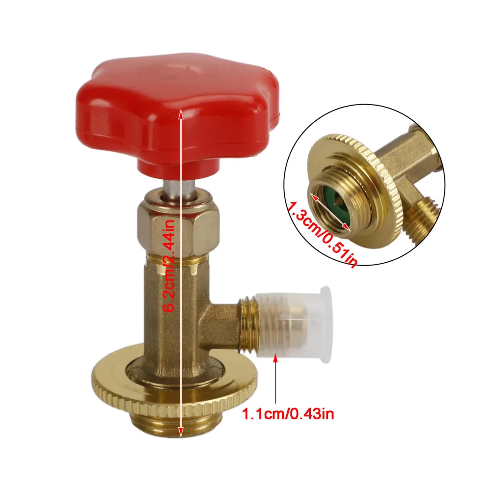 1/4" SAE R134a Kylmedel Mässing AC Burk Flaskkran Adapter Öppnarventil
