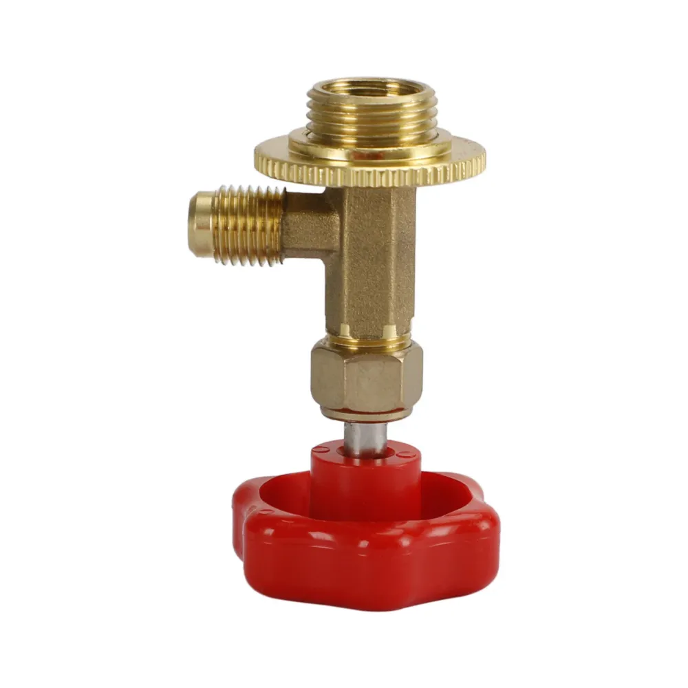 1/4" SAE R134a Kylmedel Mässing AC Burk Flaskkran Adapter Öppnarventil