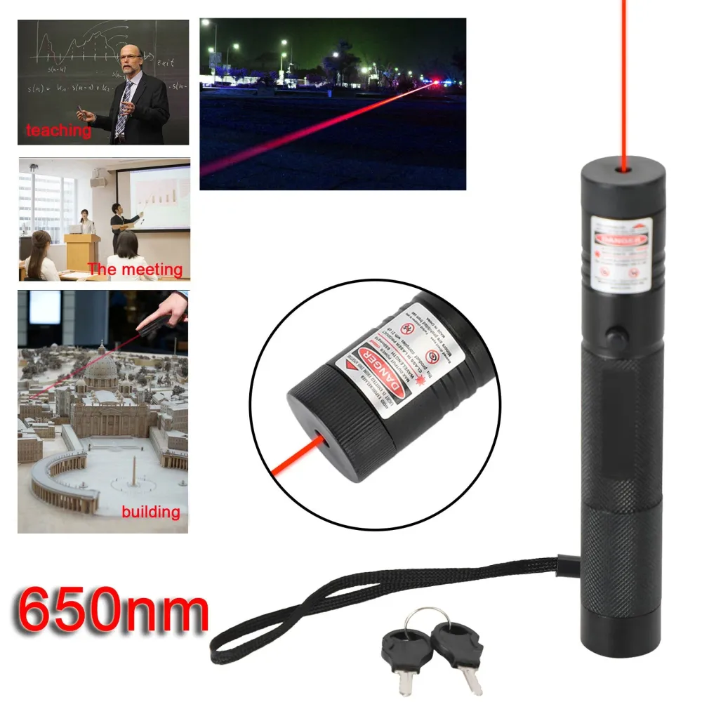 Uppladdningsbar 900 Miles Red Laser Pointer Lazer Pen 650nm synlig stråle