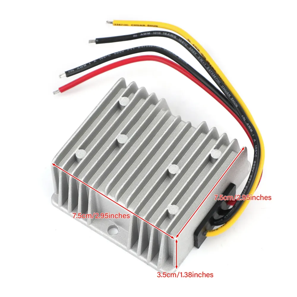 Vattentät 24V till 12V 10A 120W Steg ned DC/DC Power Converter Regulator