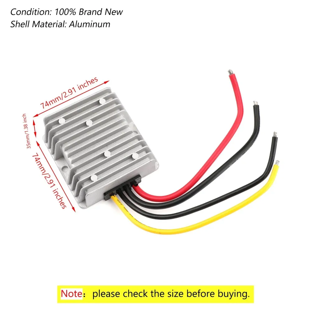 Vattentät DC/DC Converter Regulator 12V Steg upp till 24V 15A 360W