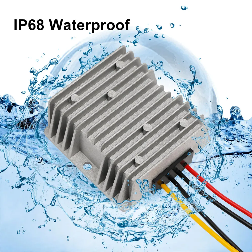 Vattentät DC/DC Converter Regulator 12V/24V Steg upp till 36V 6A 216W