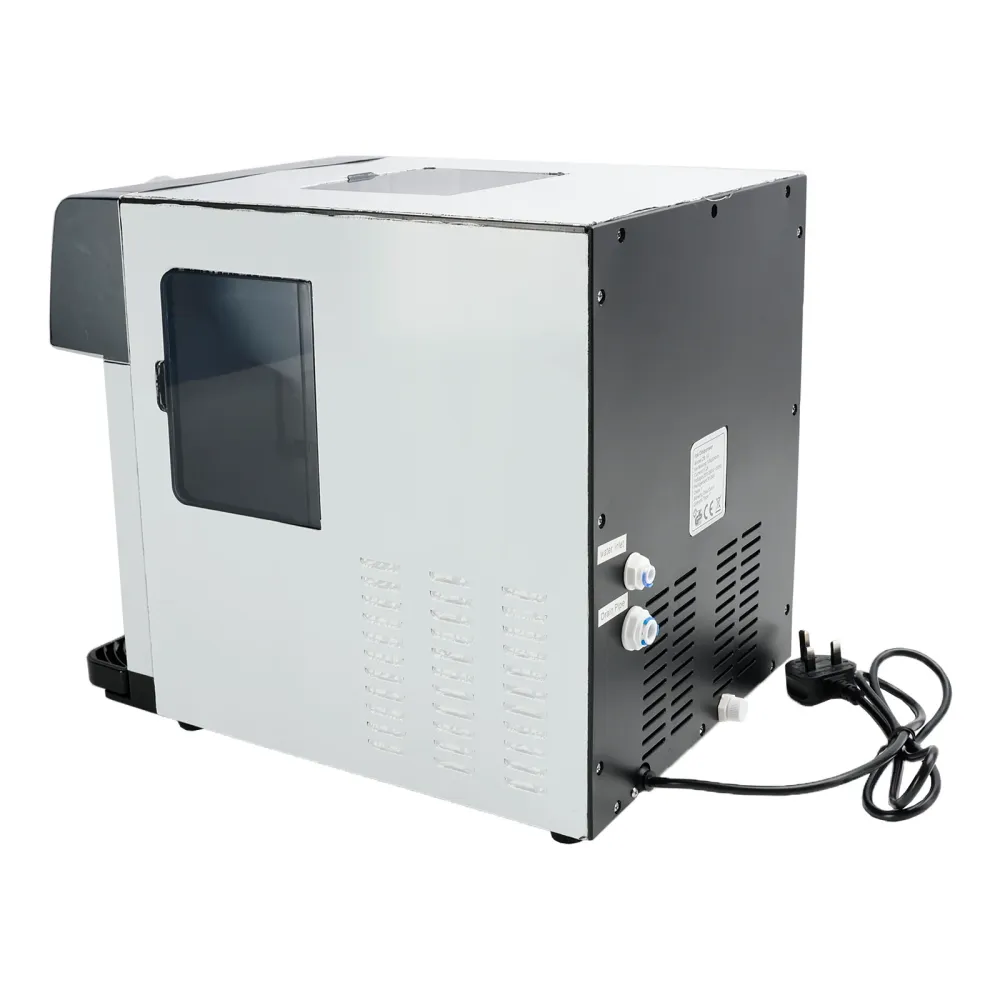 LCD Ice Cube Machine Maker rostfritt stål 3 isstorlekar isvatten 2 i 1 Storbritannien