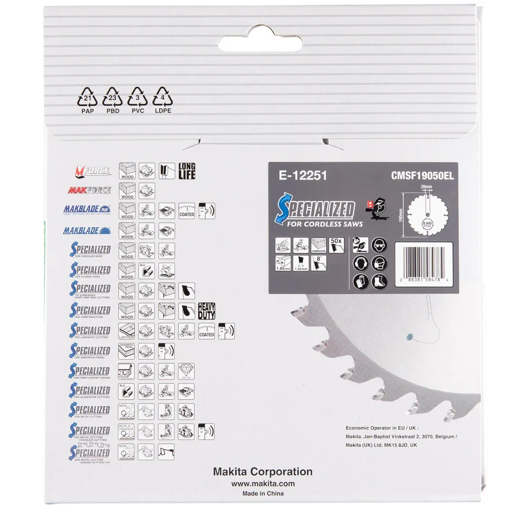Efficut TCT-skiva Makita E-12251
