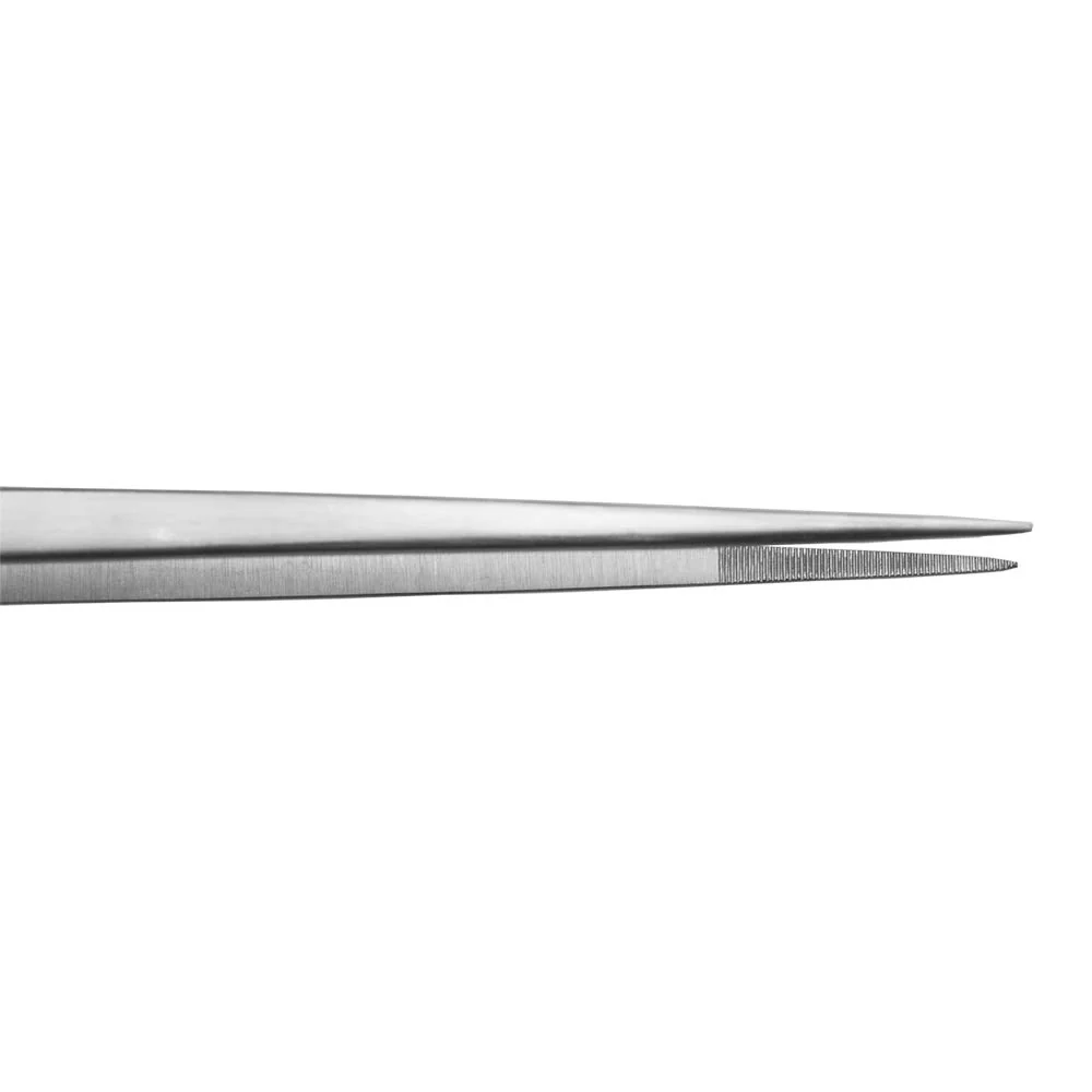 Teknisk pincett - rak och fin spets - 20 cm lång - modellbyggnadspincett - elektrikerpincett - industripincett - rostfritt...