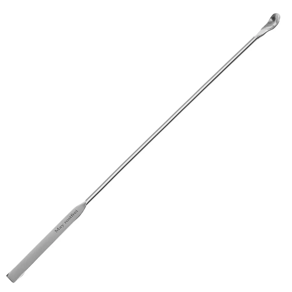 Mikroskedspatel - Apotekssked - dubbelsidig med spatel och sked - längd: 14 cm - rostfritt