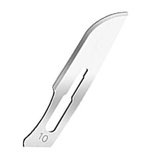 Set - 50 stycken skalpellsblad figur 10 av kolstål - reservblad individuellt sterilt förpackade + 1 x May - universell ska...