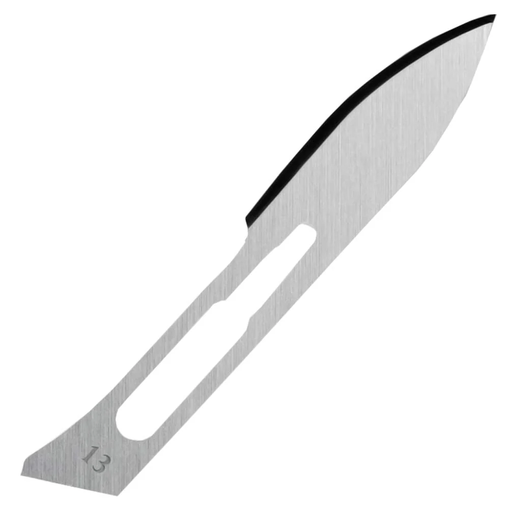 Set - 50 stycken skalpellsblad figur 13 av kolstål - reservblad individuellt sterilt förpackade + 1 x May - universell ska...