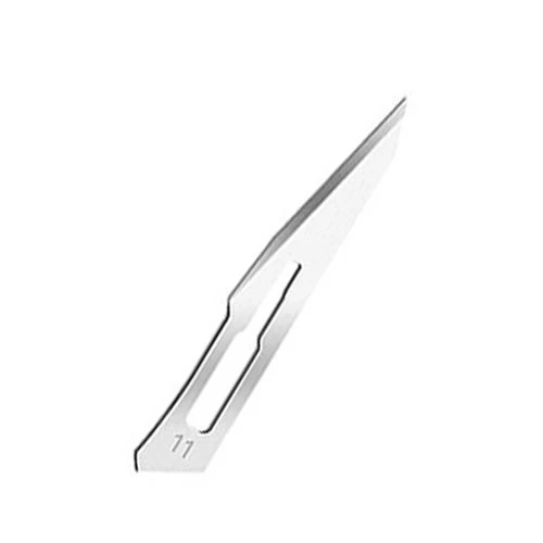 Set - 50 stycken skalpellsblad figur 11 av kolstål - reservblad individuellt sterilt förpackade + 1 x May - skalpellhållar...