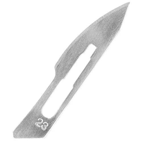 Set - 50 stycken skalpellsblad figur 23 av kolstål - reservblad individuellt sterilt förpackade + 1 x May - universell ska...