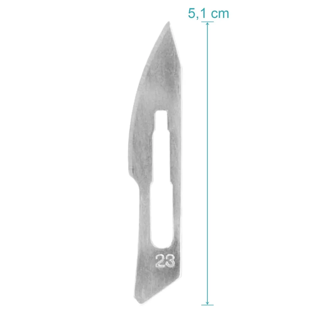 Set - 50 stycken skalpellsblad figur 23 av kolstål - reservblad individuellt sterilt förpackade + 1 x May - universell ska...