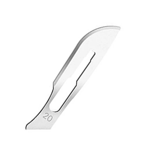 Set - 50 stycken skalpellsblad figur 20 av kolstål - reservblad individuellt sterilt förpackade + 1 x May - skalpellhållar...