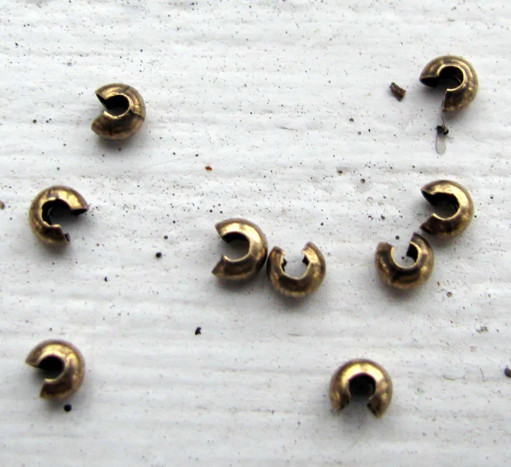 Klämtäckare Bronsfärgad - 3 mm tio-pack