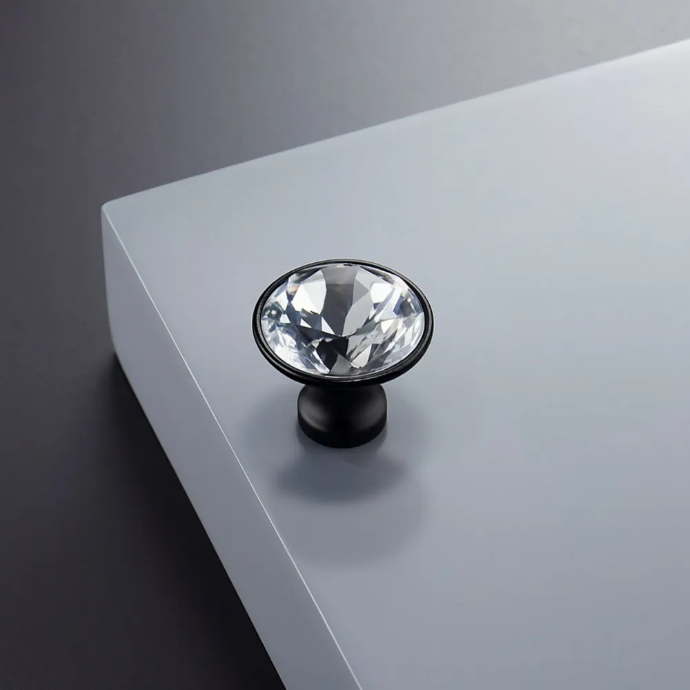Knopp 1044 | Kristall | Svart