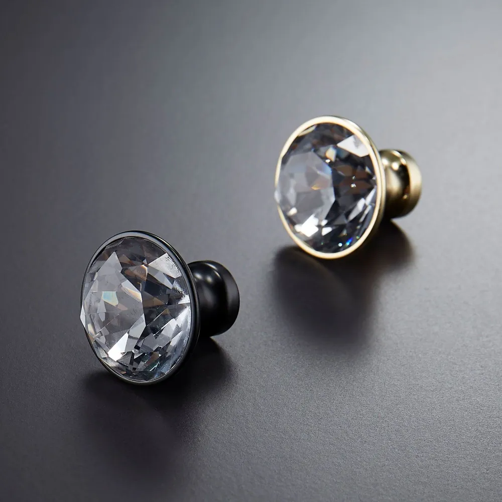 Knopp 1044 | Kristall | Svart
