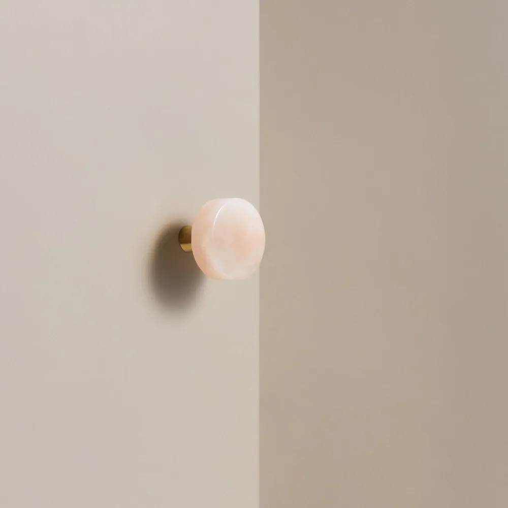 Knopp CH066 | Bergskristall + Mässing | Pink