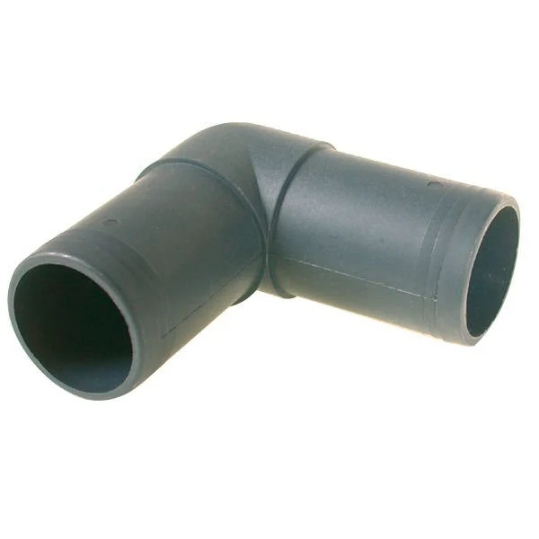 SeaTec, Böj 90° 38mm, plast, svart