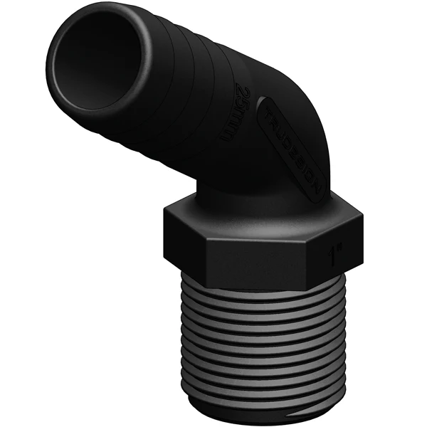 Trudesign Slangstos 120° komposit svart 1 1/2" 38mm