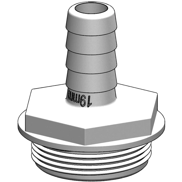Trudesign Slangstos 1 1/2" 25mm Vit, till y-ventil
