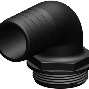 Trudesign Slangstos 38mm 90° svart till trevägskran