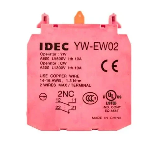 IDEC YW-EW02 kontaktblock-2NC