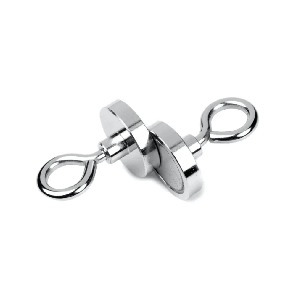Krokmagnet Ø32 mm med sluten ögla (neodymium)
