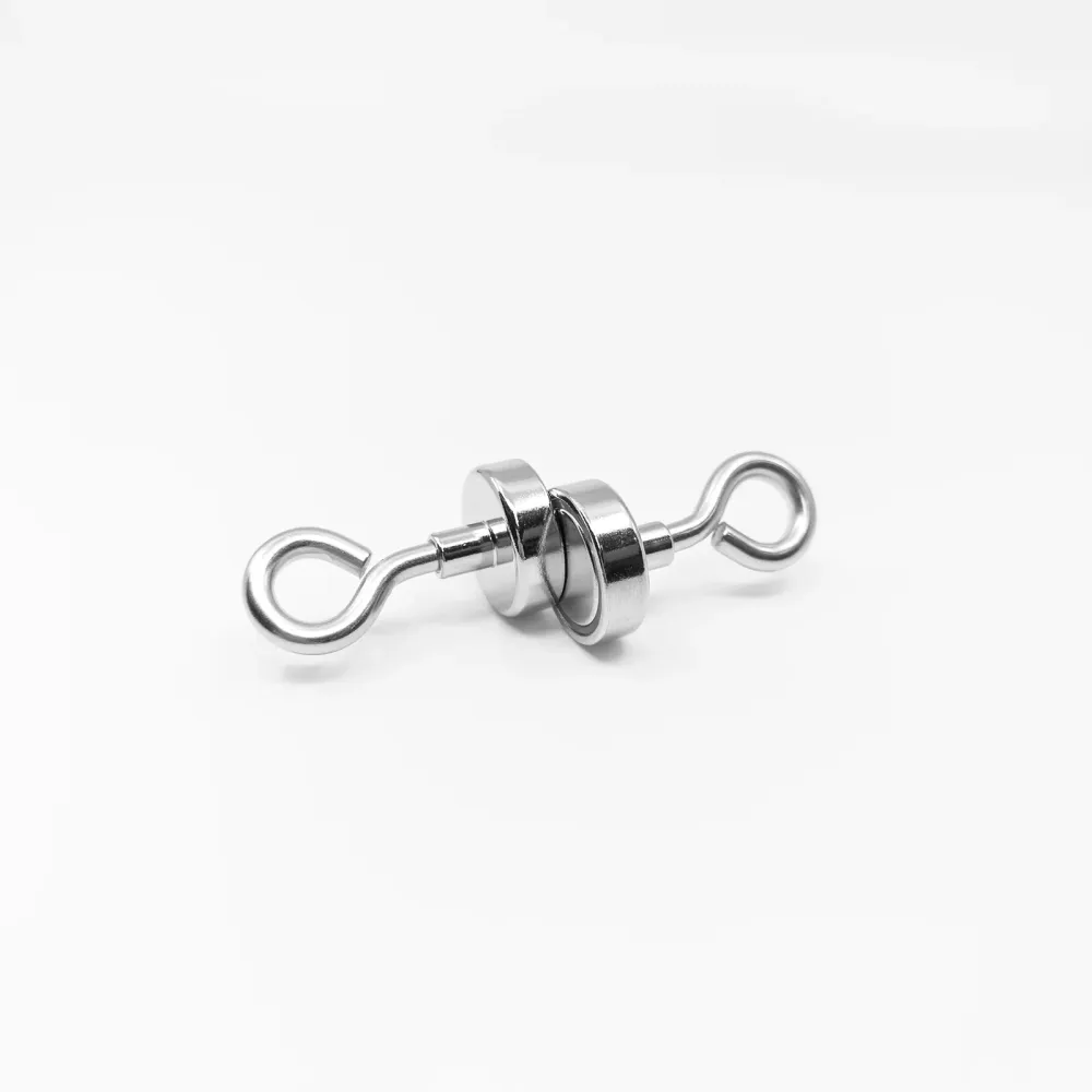 Krokmagnet med sluten ögla Ø25 mm (neodymium)
