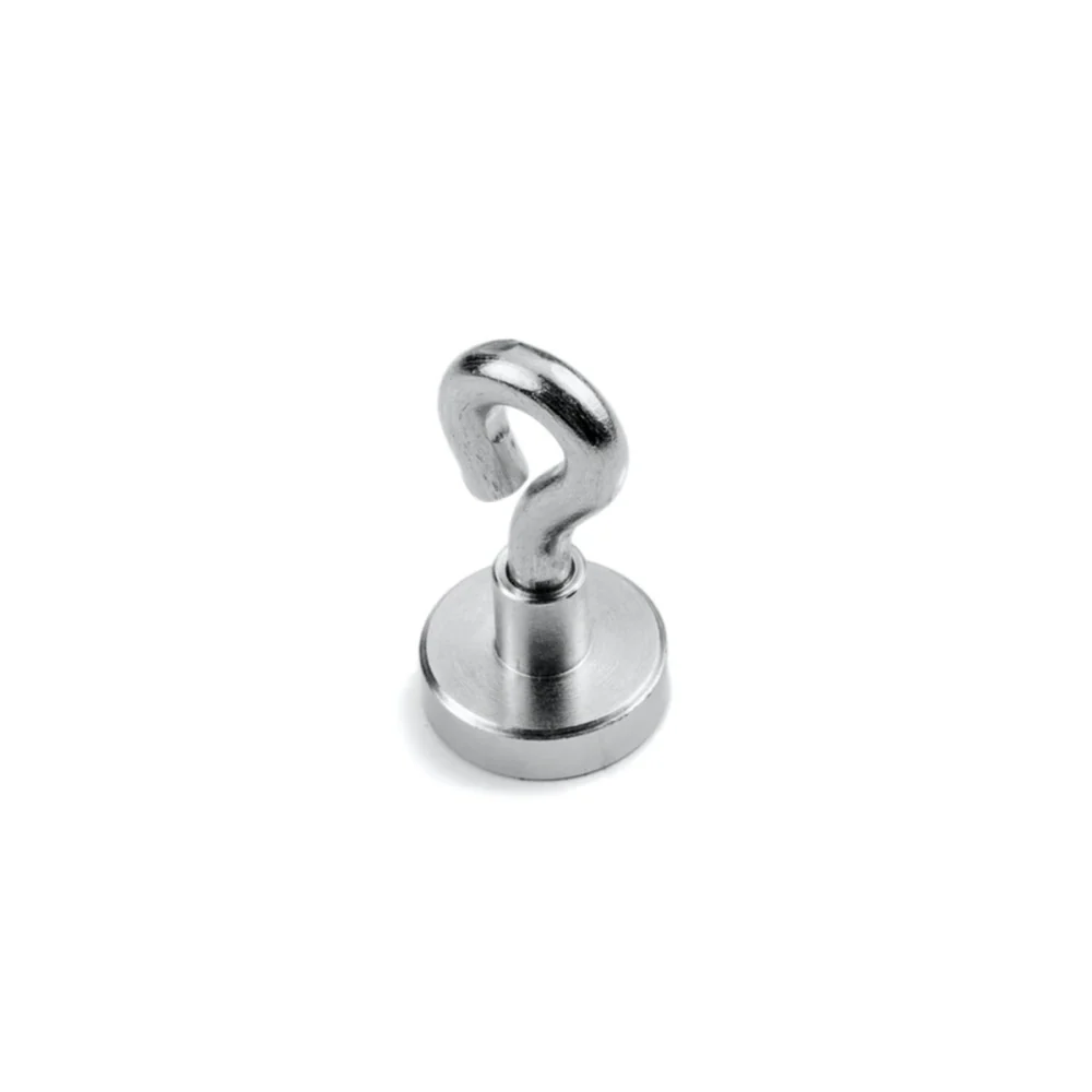 Krokmagnet Ø16 mm med sluten ögla (neodymium)