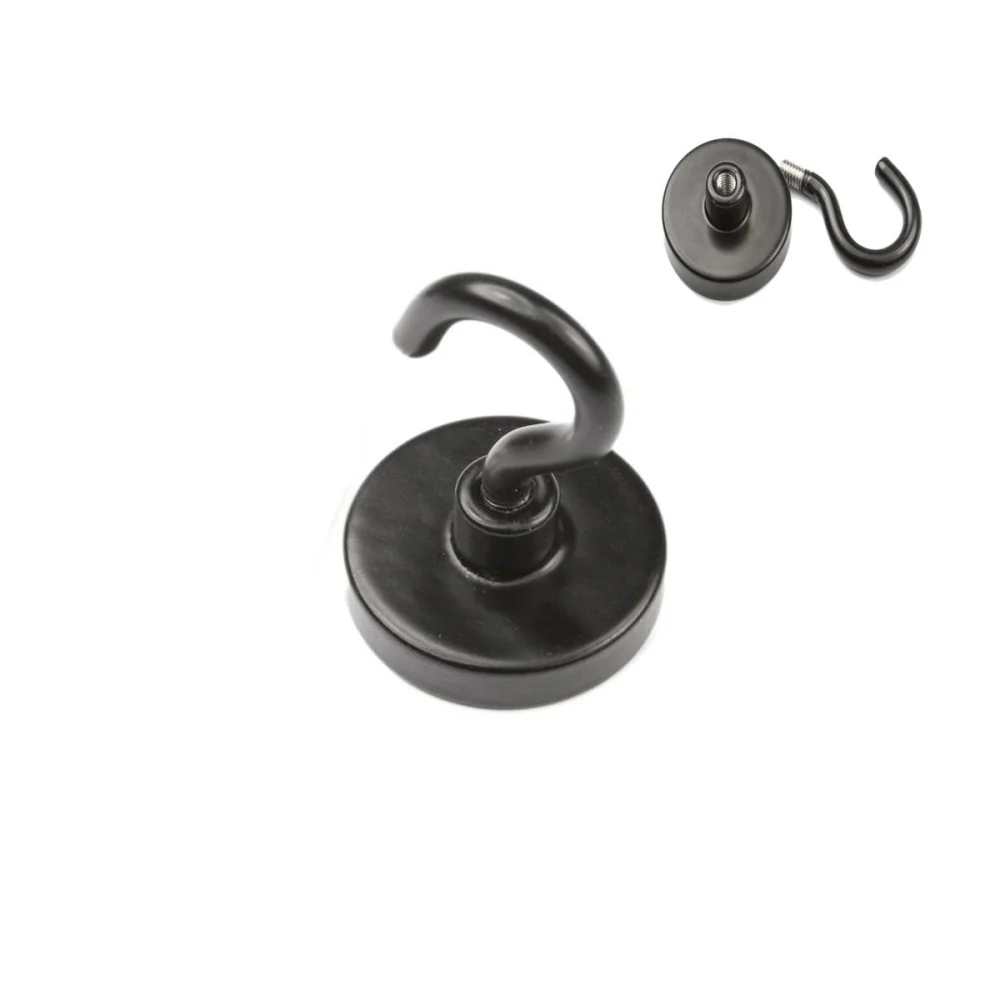 Krokmagnet Ø32 mm, Svart (neodymium)