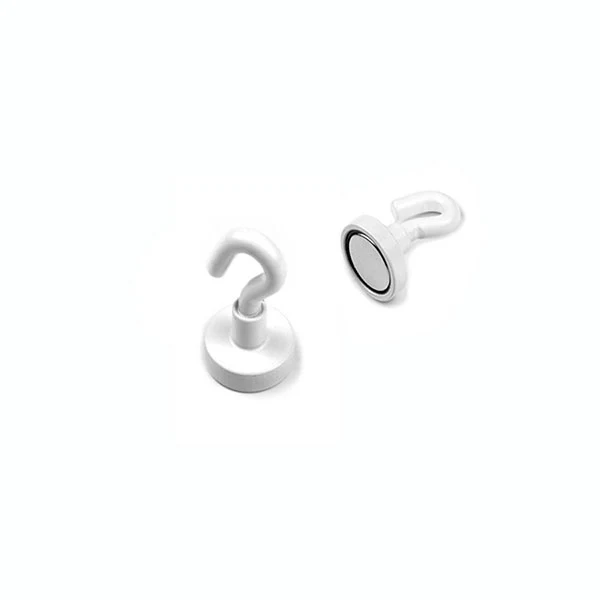 Krokmagnet Ø16 mm, Vit (neodymium)