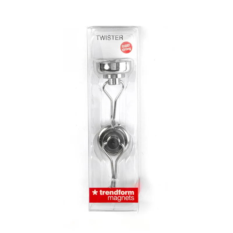 TWISTER magnetkrok 2-pack, Ø25 mm stål (roterande)