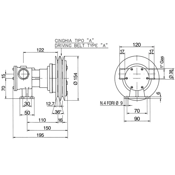 Magnetpump 1" 12V