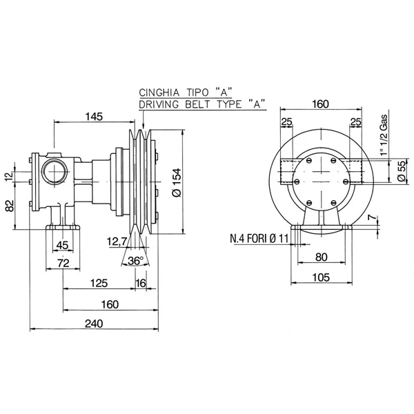 Magnetpump 1 1/2" 24V