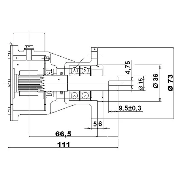 SeaTec, Kylvattenpump med fläns, Lämplig för Volvo-motorer, Impeller 1515107